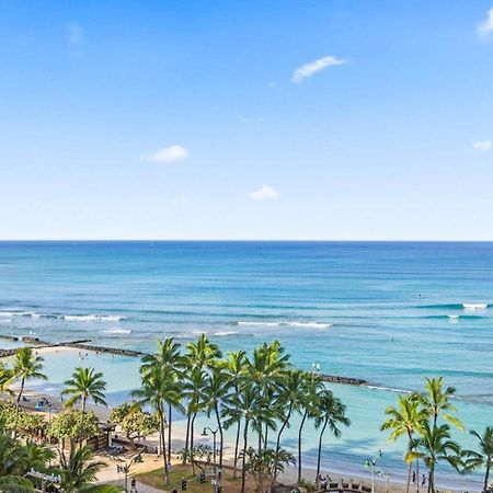 Luxury Oceanfront 2 Bedroom Apartment At Waikiki Beach Tower โฮโนลูลู ภายนอก รูปภาพ